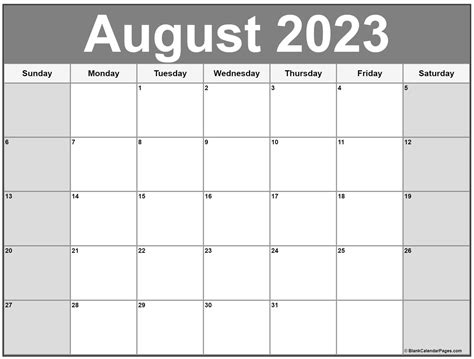 Best August 2023 Calendar With Holidays 2022 Calendar With Holidays