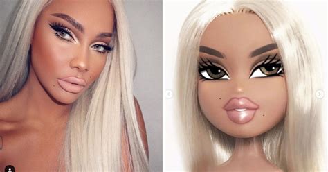 people are doing the bratz doll challenge and the results are amazing