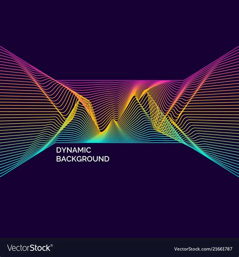 Bright Poster With Dynamic Waves Royalty Free Vector Image