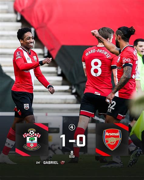 433 On Instagram “southamptonfc Eliminate Fa Cup Holders Arsenal 😱