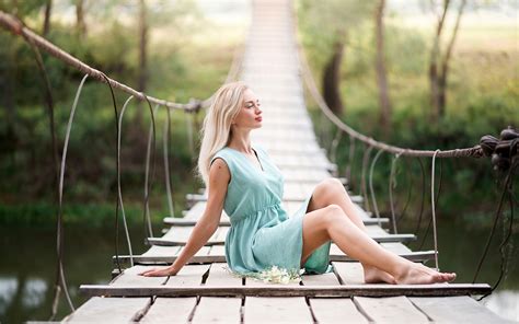 1920x1200 Girl Barefoot Sitting Bridge Depth Of Field 4k 1080p Resolution Hd 4k Wallpapers