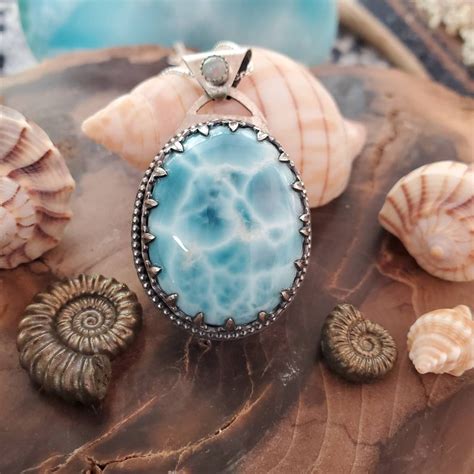 Top Quality Larimar Dolphin Stone Dominican Republic Sterling Silver