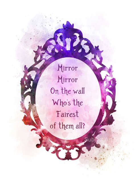 Snow White Zitieren Kunstdruckposter Illustration Mirror Espejo