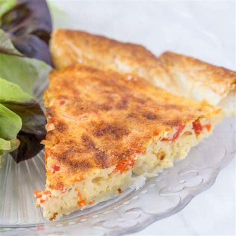 Roasted Red Pepper Quiche Roasted Red Pepper Quiche Is Baked In A Puff