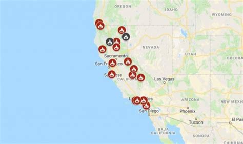 Map See Where Wildfires Are Burning In California Nbc Southern Map