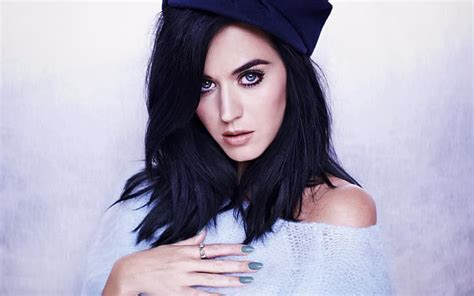 hd wallpaper katy perry celebrity women hand on chest dark hair looking at viewer