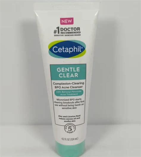 Cetaphil Gentle Clear Complexion Clearing Bpo Acne Cleanser 42 Oz Exp