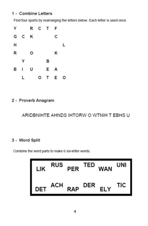 Anagram Puzzles Book