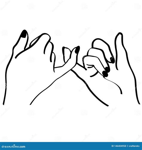 Pinky Promise Vector Illustration By Crafteroks Stock Vector