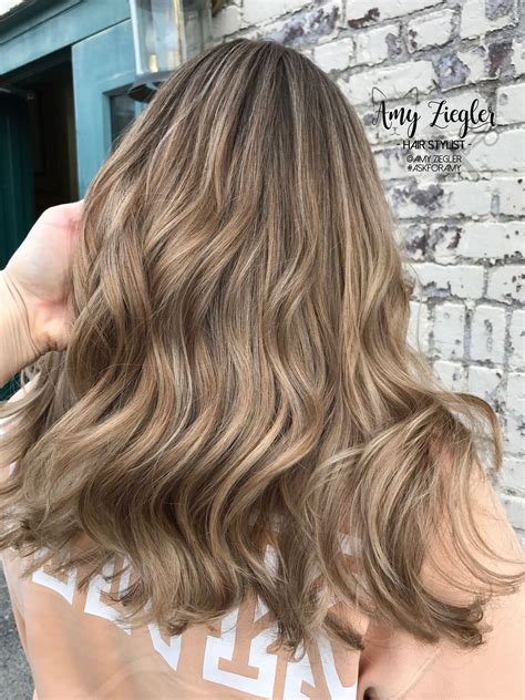 Beige Neutral Blonde Balayage Highlight With Long Layered Haircut By Askforamy Blonde Balayage