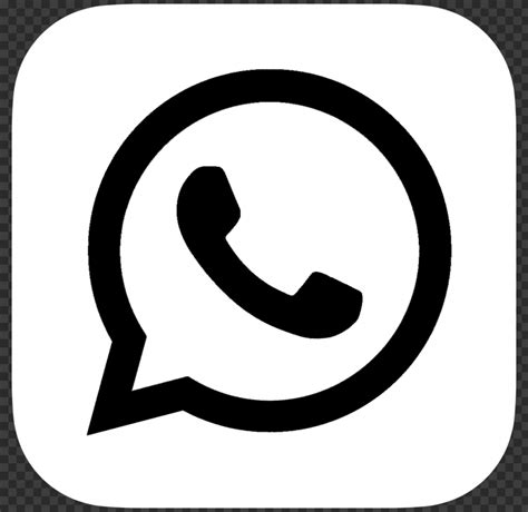 Hd White And Black Whatsapp Wa Whats App Square Logo Icon Png Citypng