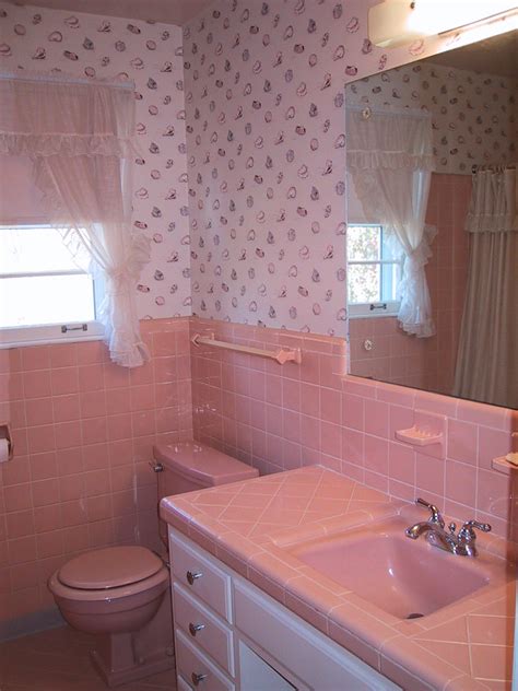 How To Modernize A Pink Tiled Bathroom Pink Bathroom Tiles Hot Or Not The Style Files