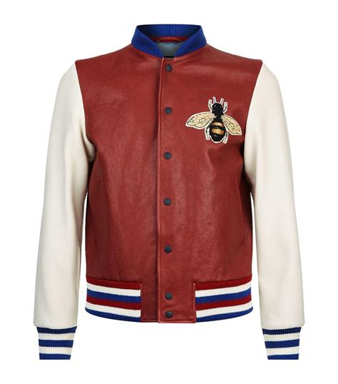 Gucci Bee Bomber Jacket In Red For Men Lyst