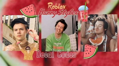 Roblox Harry Styles Decal Codes YouTube