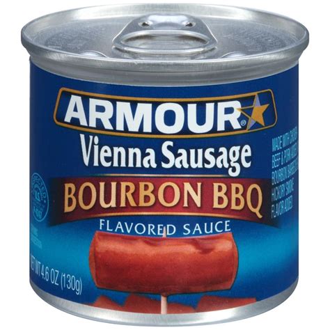 An Open Can Of Bourbon Bbq Flavored Sauce On A White Background With