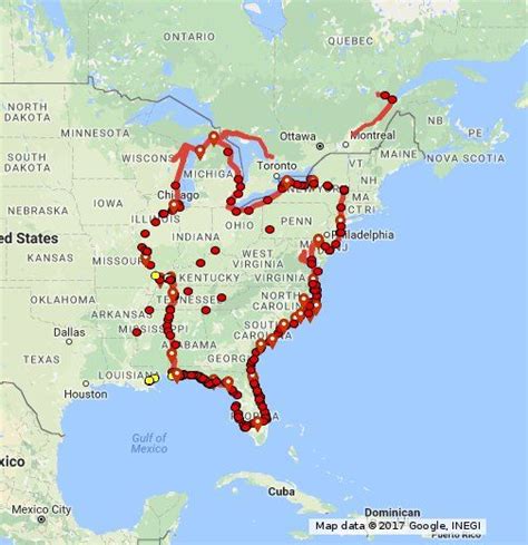 Americas Great Loop Map Interactive Map Map Travel Planner
