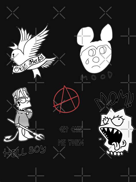 Sticker Pack Tatoo 2 Lil Peep Active T Shirt By Tumfei Redbubble