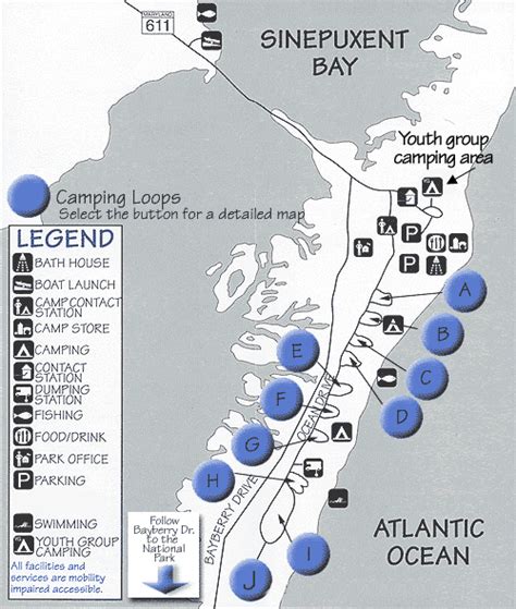 Assateague Island National Seashore Camping Map