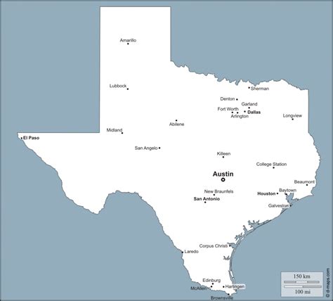 Printable Texas Map With Cities