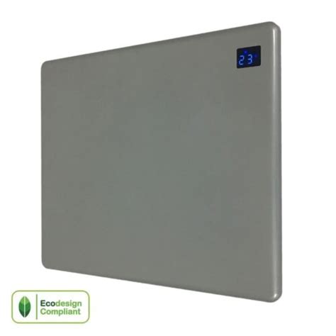 Slimline Electric Wall Panel Heater Silver 1000w Nova Live R 500mmw X