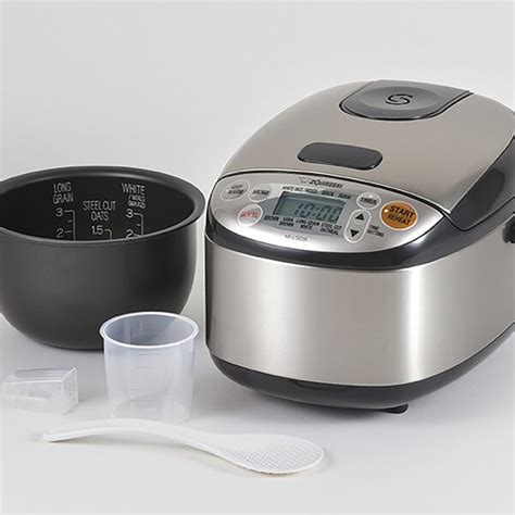 Zojirushi Micom Rice Cooker Warmer Cup Uncooked Stainless Black