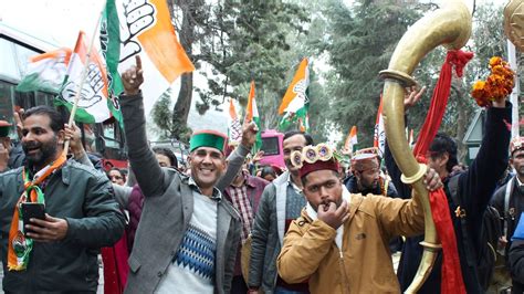 Himachal Election Results Elected Cong Mlas To Discuss Cm Face In Shimla As Party Dethrones Bjp