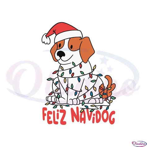 Feliz Navidog Funny Christmas Dog Lover Svg Cutting Files