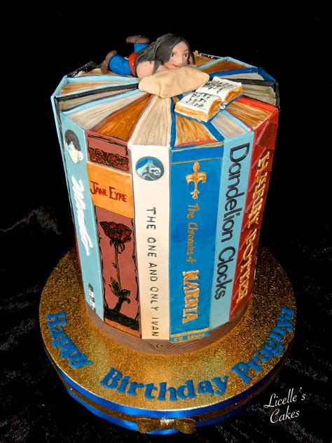 Books Cake Fondant Book Spines Over A Small Double Barrel Cake With A