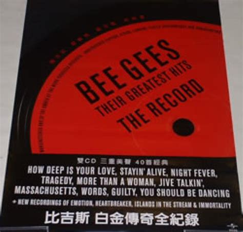 They were successful for most of their decades of recording music, but had two distinct periods of success: Bee Gees The Record - Their Greatest Hits Taiwanese Promo ...