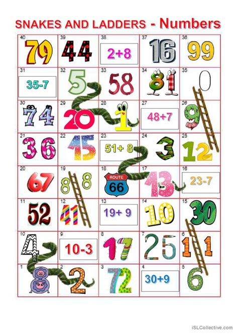 Boardgame Numbers English Esl Worksheets Pdf And Doc