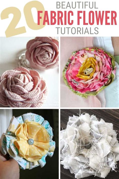20 Easy Fabric Flower Tutorials The Crafty Blog Stalker