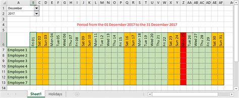 Dynamic Calendar Excel Template