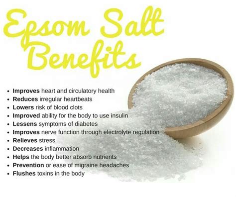 Epson Salt Benefits Health Epsom Salt Benefits Health And Beauty Tips