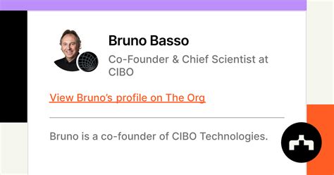 Bruno Basso Co Founder And Chief Scientist At Cibo The Org