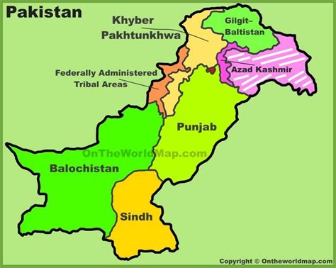 Administrative Divisions Map Of Pakistan Pakistan Map Pakistan