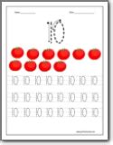 Number 10 Worksheets : Number 10 worksheets for preschool and kindergarten