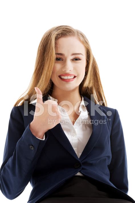Beautiful Caucasian Business Woman Smiling Stock Photo Royalty Free