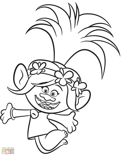 Poppy Coloring Page At Free Printable Colorings