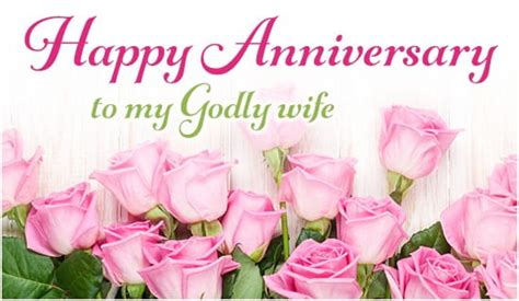 Happy Anniversary To My Godly Wife Ecard Free Anniversary Greeting