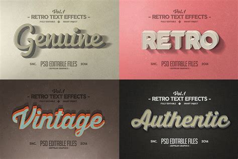 150 3d Text Effects For Photoshop Photoshop Text Effects Vintage