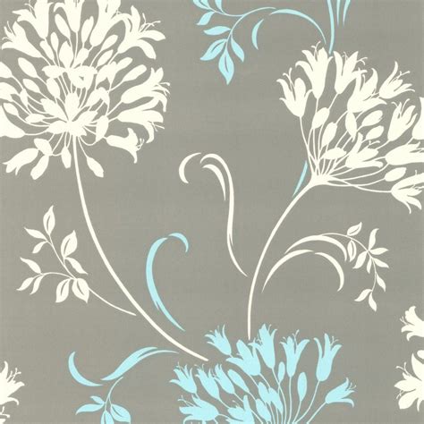 Nerida Light Grey Floral Silhouette Wallpaper Dl30458