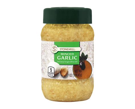 Minced Garlic In Water Or Extra Virgin Olive Oil Stonemill Aldi Us