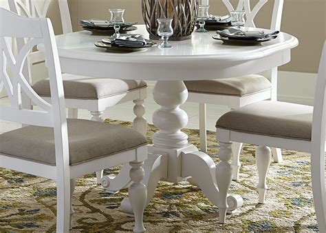Summer House Oyster White Oyster White Round Pedestal Dining Table From