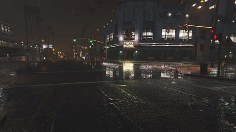 Grand Theft Auto V Rain Street And Mobile Background Dark Rain