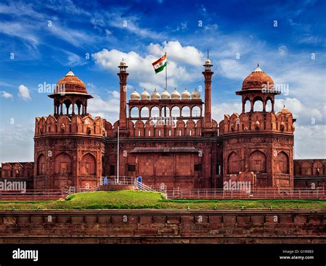 Red Fort Lal Qila With Indian Flag Delhi India Stock Photo 104388343