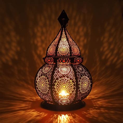 Gadgy Oriental Lamp Metal Moroccan Lantern With Shadow Effect