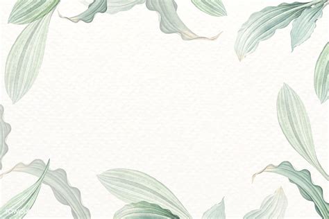 Blank White Leafy Background Vector Premium Image By