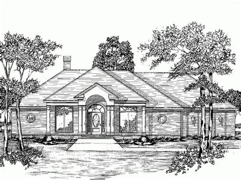 This Is An Artists Rendering Of The Front Elevation Of These Ranch
