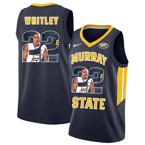 New Murray State Racers 22 Brion Whitley Navy Fahion College Basketball