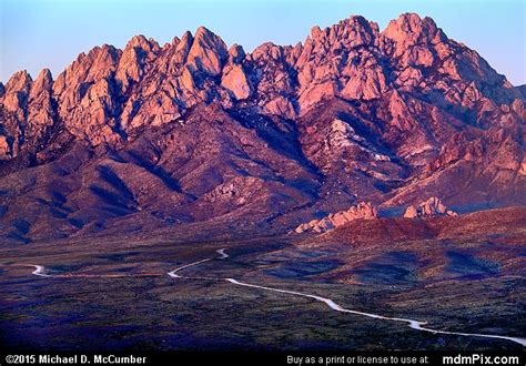 Organ Mountains Turned Maroon At Sunset Picture Las Cruces Nm